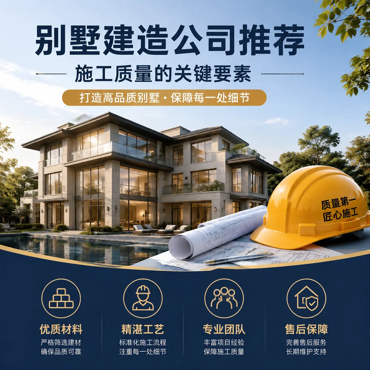 别墅建造公司推荐： 息烽 施工质量的关键要素