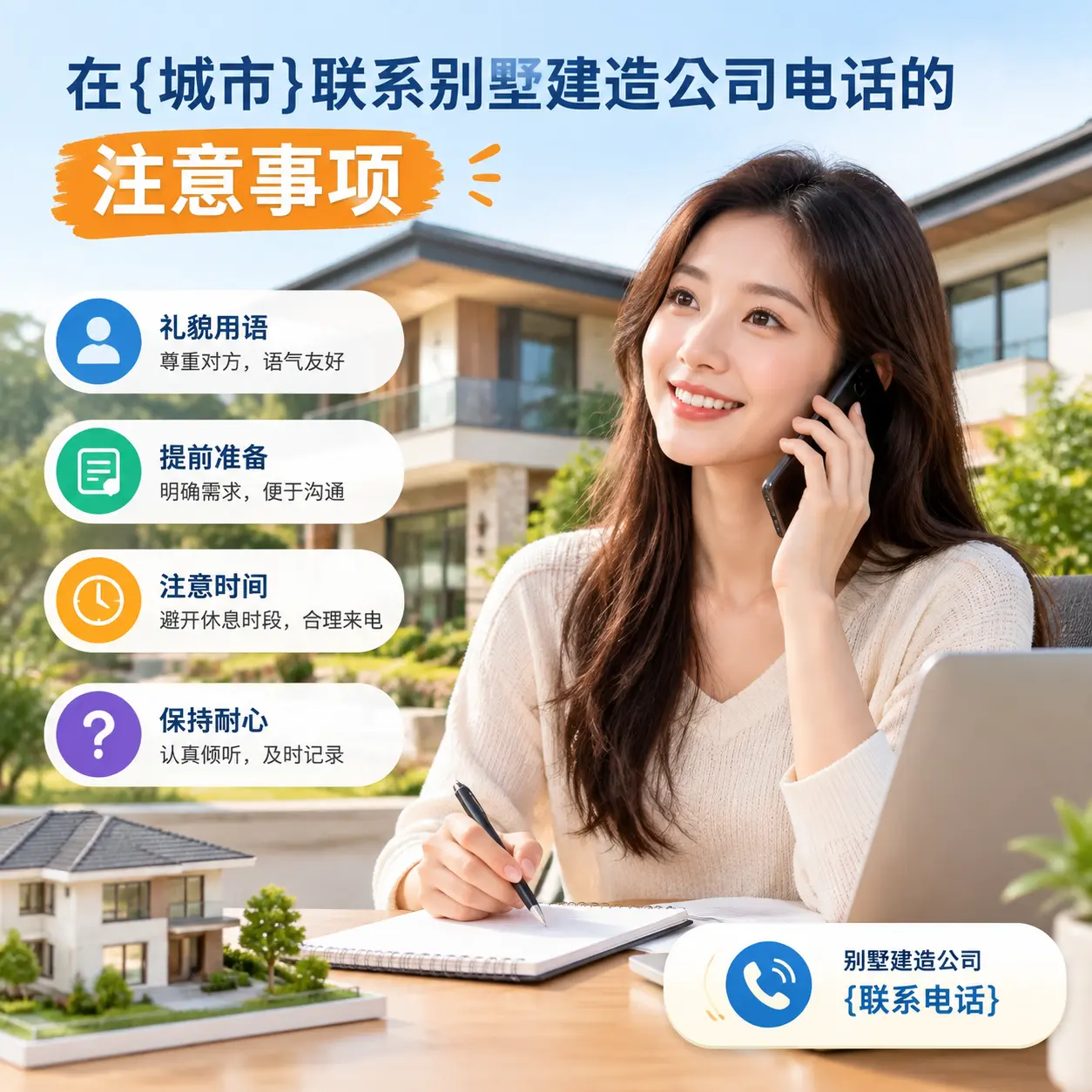 在息烽联系别墅建造公司电话的注意事项