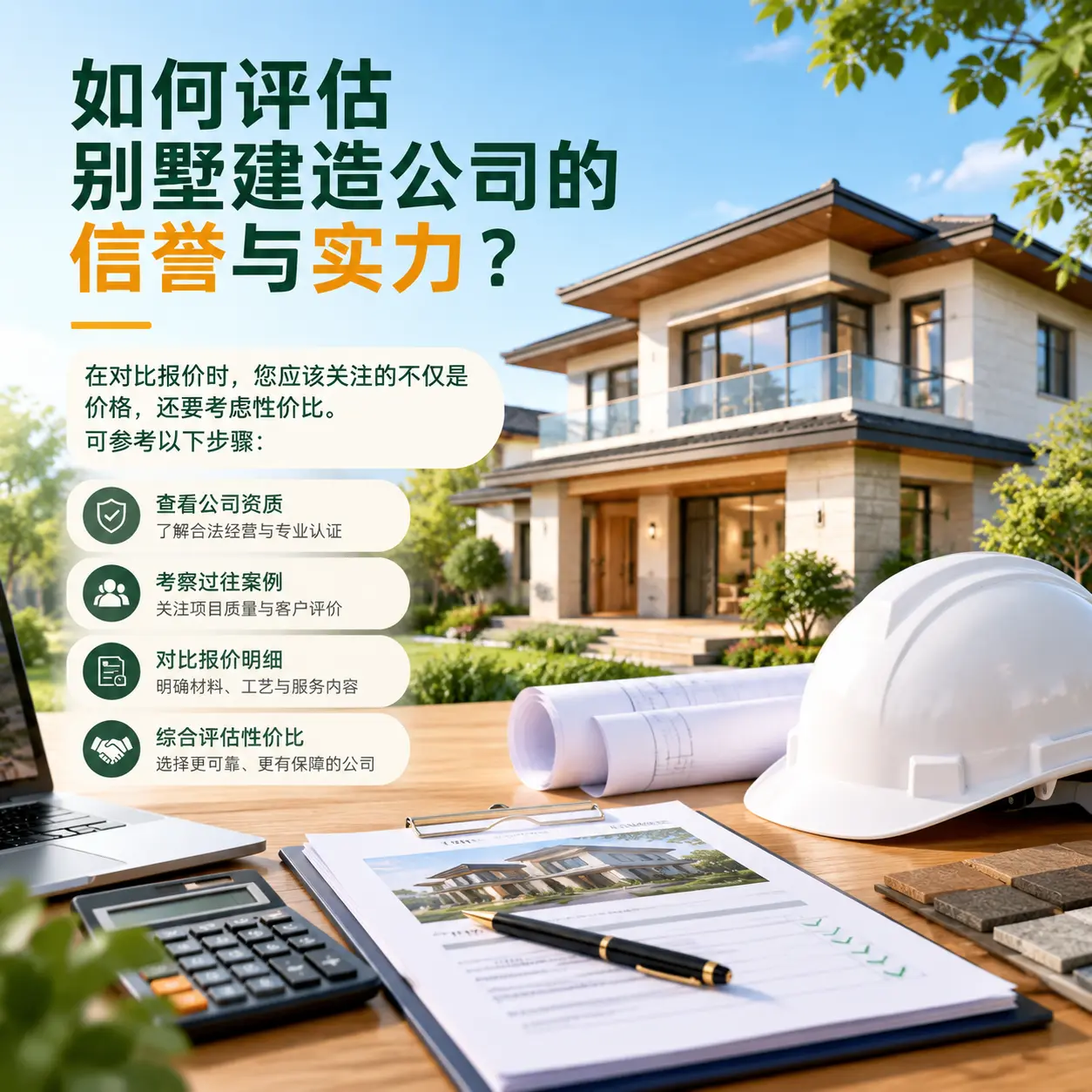 如何评估 息烽 别墅建造公司的信誉与实力?
