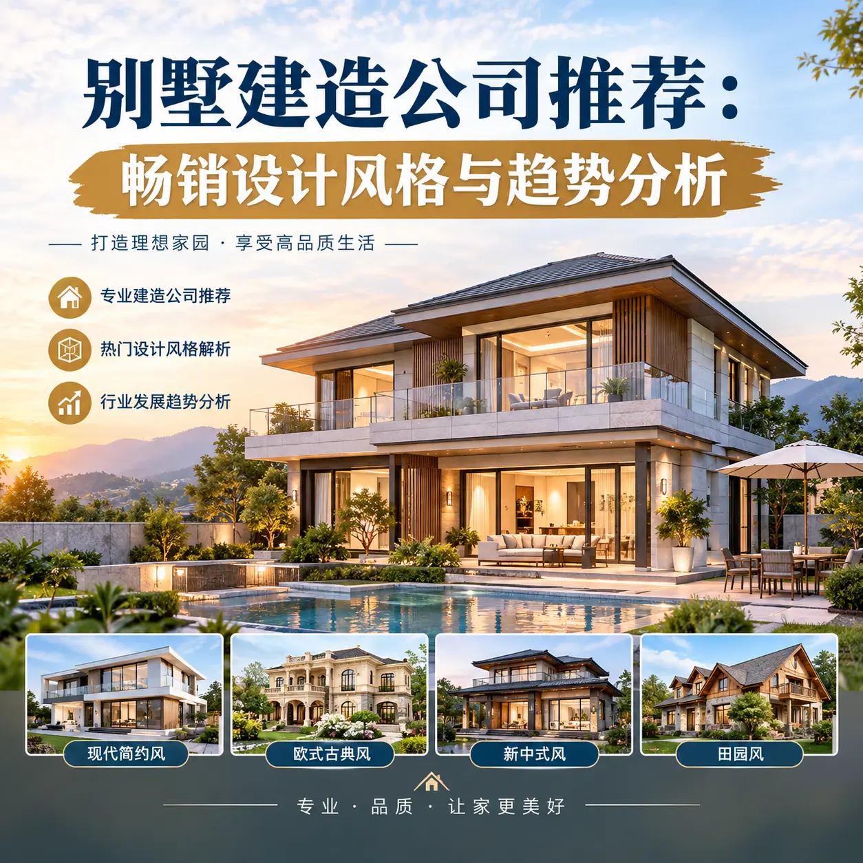 别墅建造公司推荐： 息烽 畅销设计风格与趋势分析
