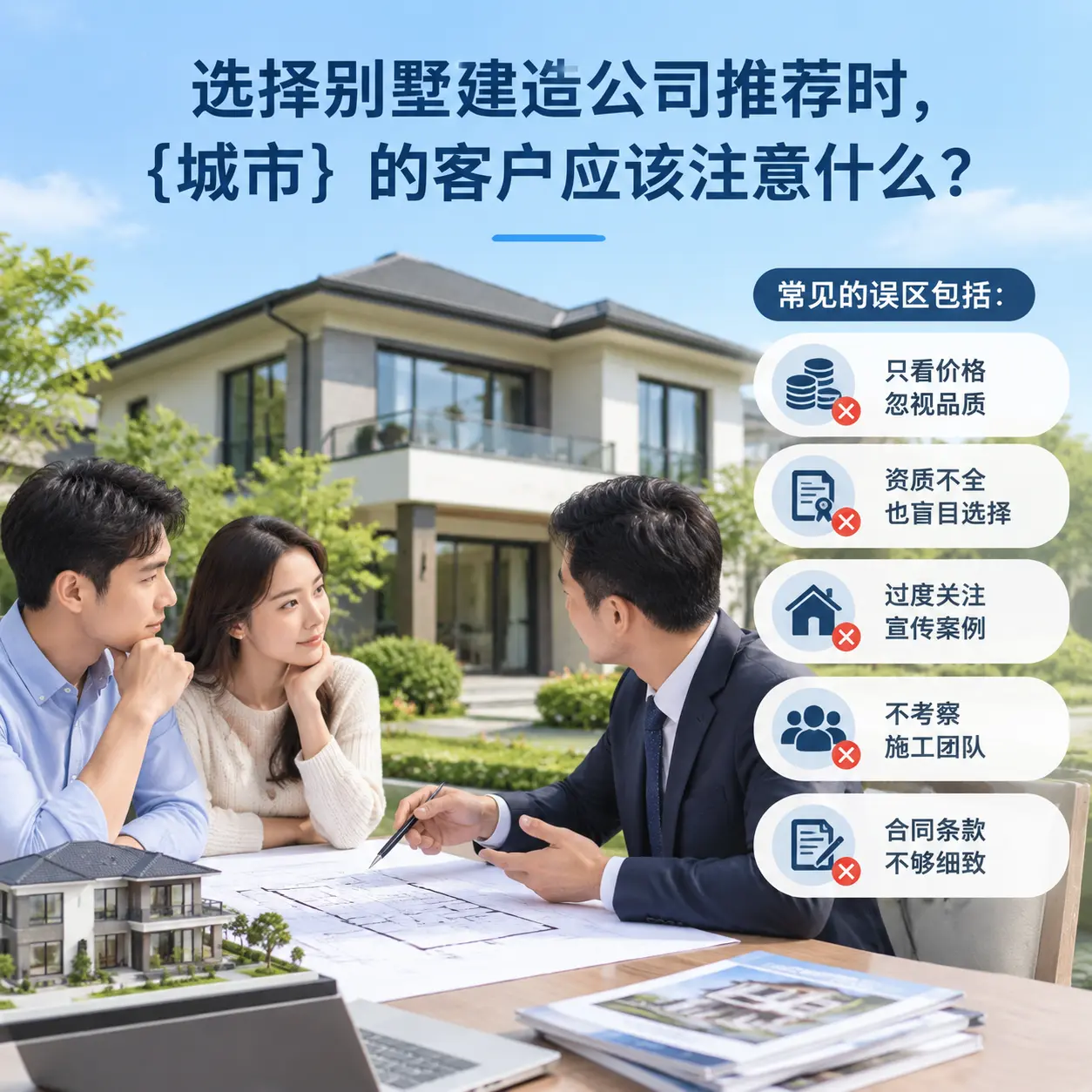 选择别墅建造公司推荐时，息烽 的客户应该注意什么？