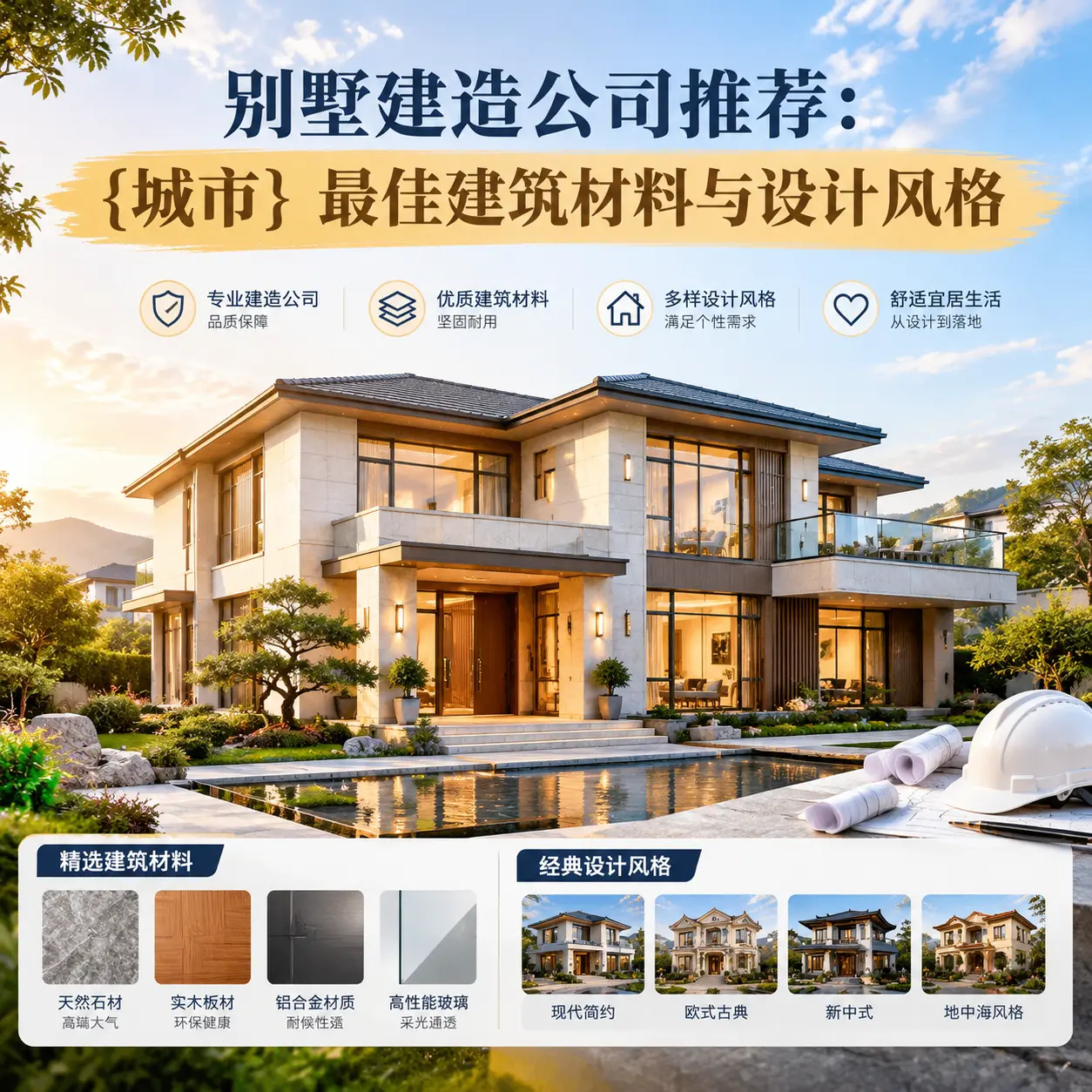 别墅建造公司推荐： 息烽 最佳建筑材料与设计风格