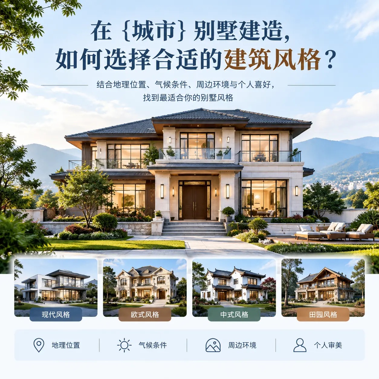 在 息烽 别墅建造，如何选择合适的建筑风格？